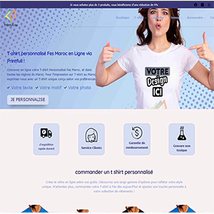 sites web ecommerce fes de tshirt exemple