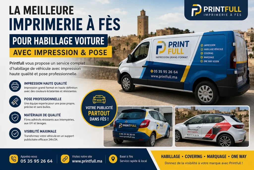 Meilleure Imprimerie à Fès Voiture